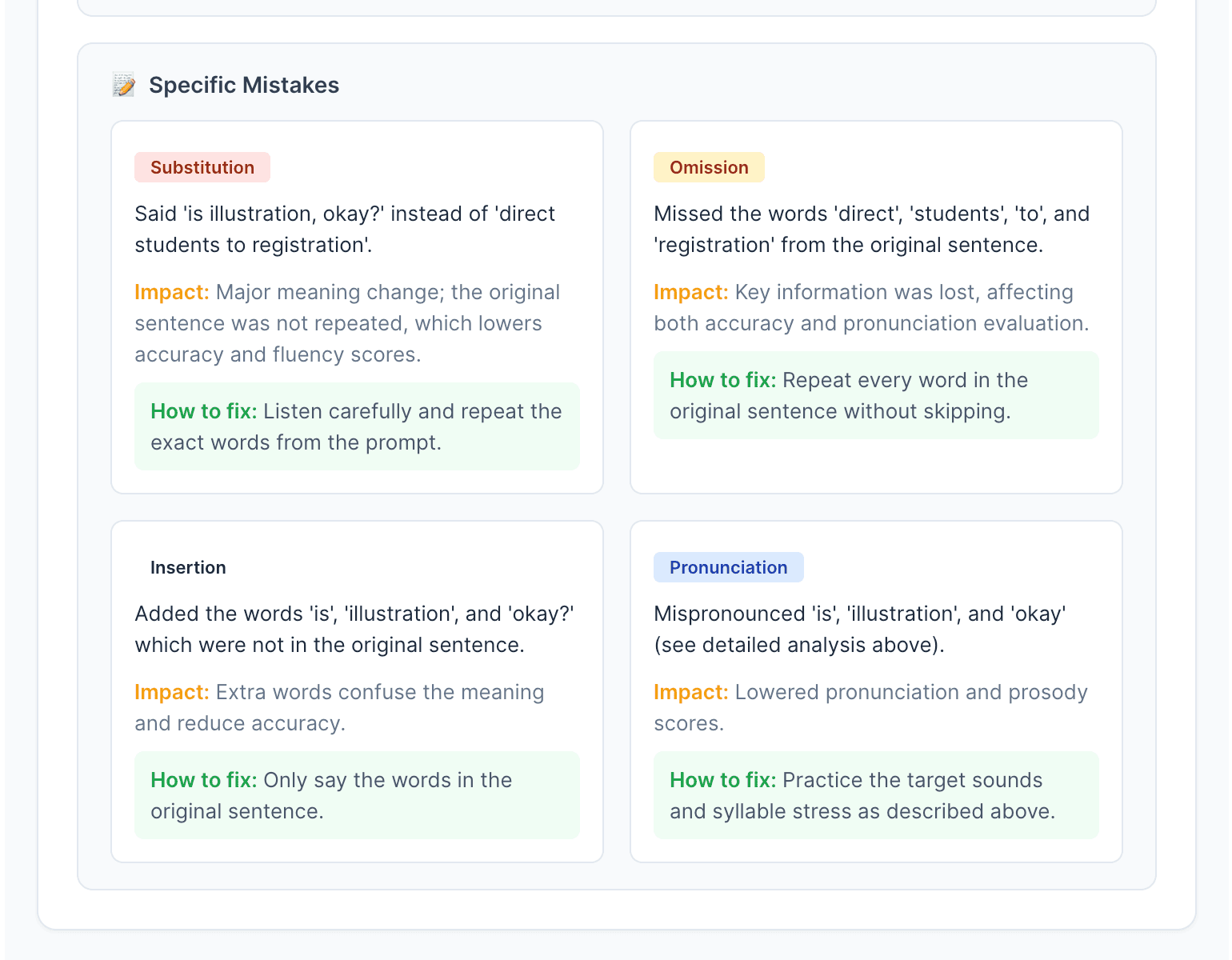 Specific Mistakes & How to Fix