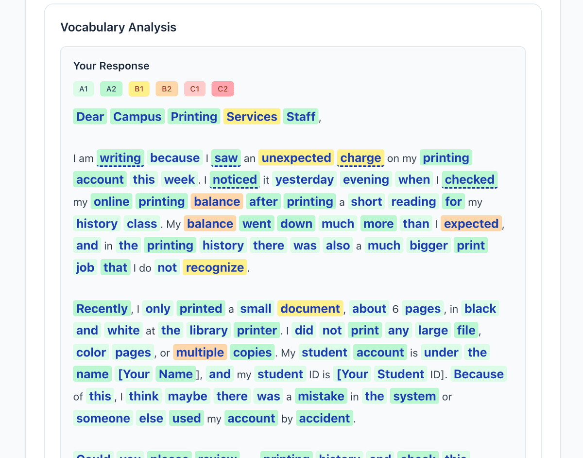 Vocabulary Analysis